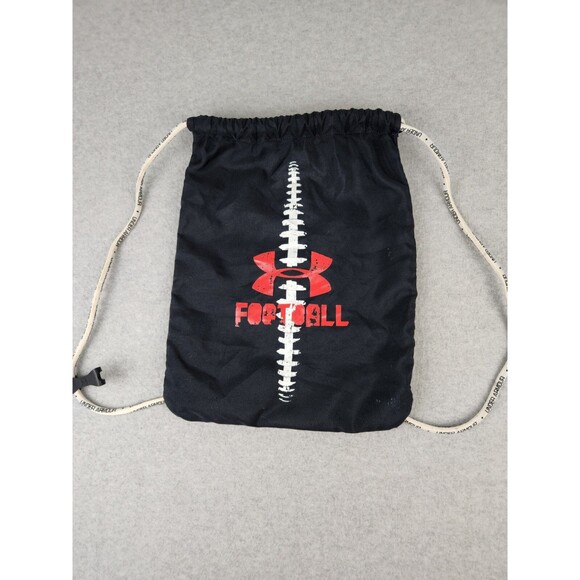 Under‎ Armour Canvas Drawstring Backpack Bag Football Black Practice Equipment - Picture 11 of 11